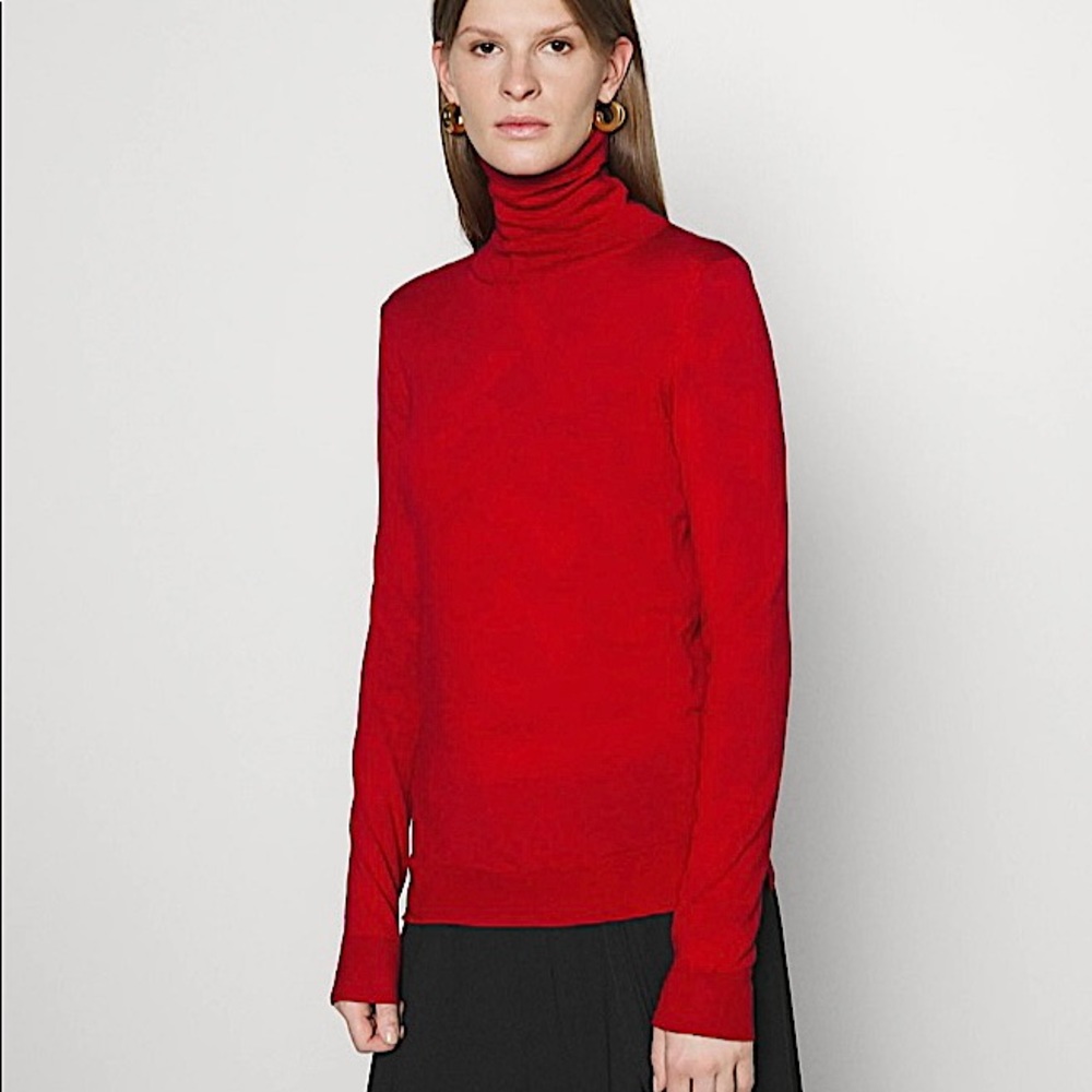 ZARA Seidel Jumper Red Turtleneck Sweater - Picture 7 of 15